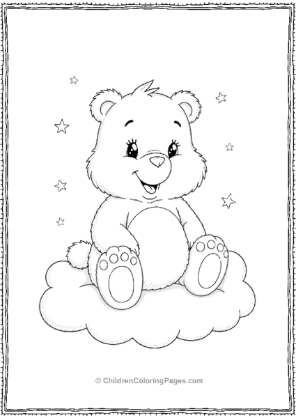 Teddy Bear On A Cloud Free PDF Printable