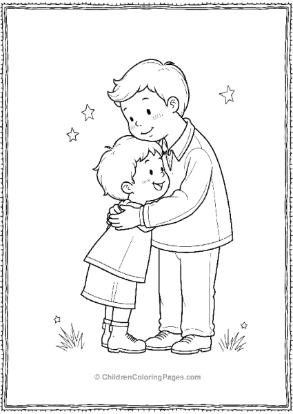 Thankful Hug From A Child To Returing Home Veteran Free PDF Printable