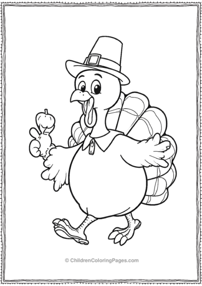 Thanksgiving-Day-Character-Dressed-As-A-Turkey-And Free PDF Printable