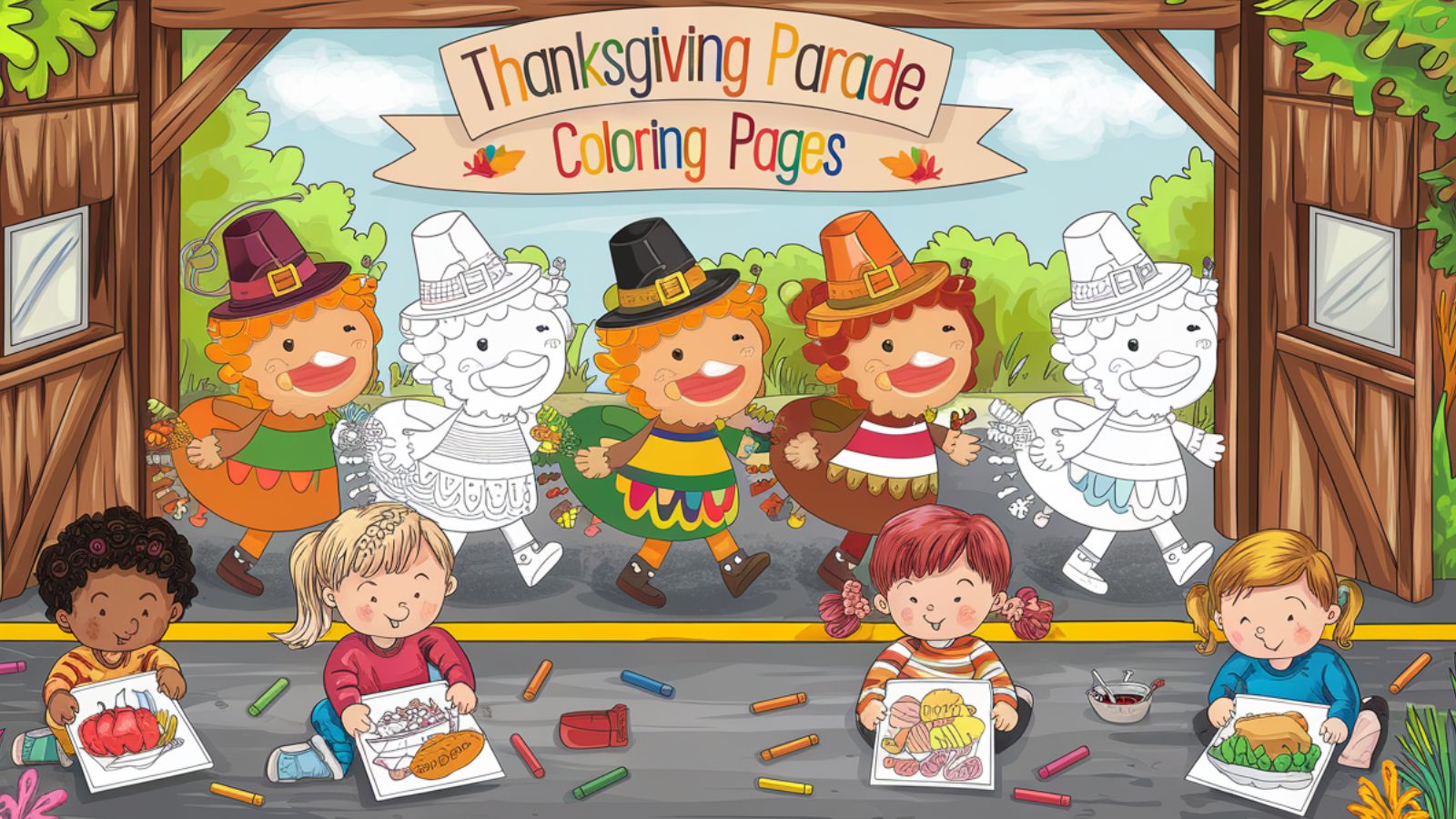 Thanksgiving Parade Coloring Pages 🎊 Free Printables PDFs For Kids