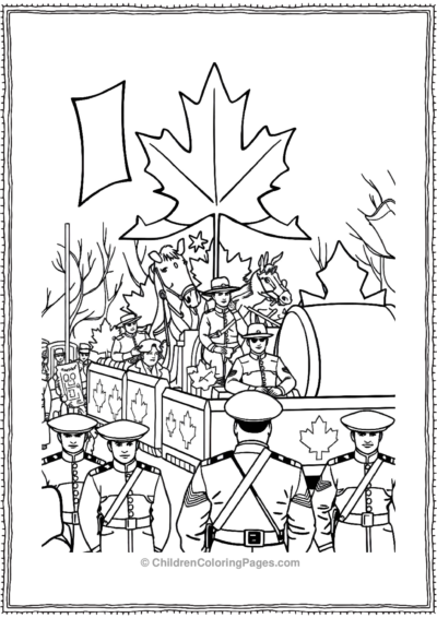 Thanksgiving-Parade-In-Canada-With-Maple-Leaf-Floa Free PDF Printable