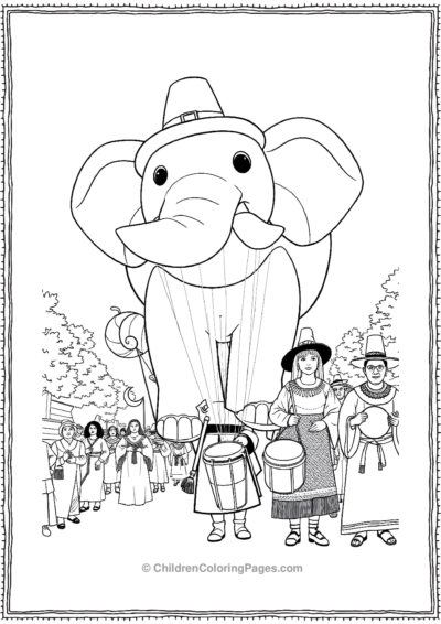 Thanksgiving-Parade-In-South-Africa-With-Giant-Ele Free PDF Printable