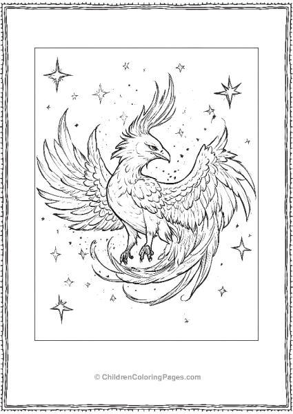 The Mighty Griffin Showing Its Powerful Wings  Free PDF Printable