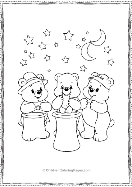 Three Bears And A Moon Free PDF Printable