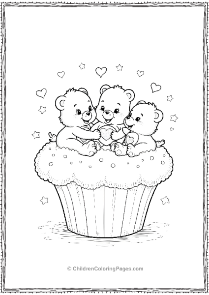 Three Bears On A Cupcake Free PDF Printable