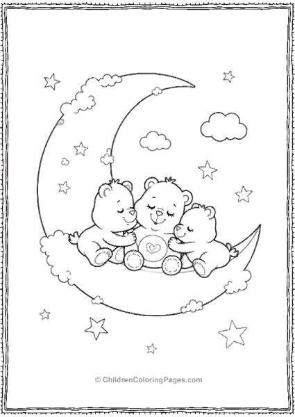 Three Bears Sleeping On The Moon Free PDF Printable