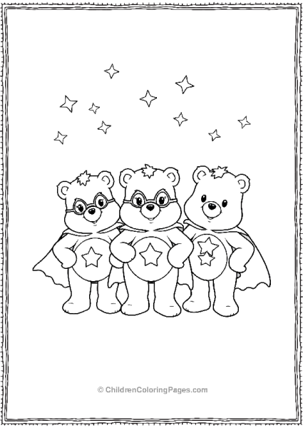 Three Superheroes Bears Free PDF Printable