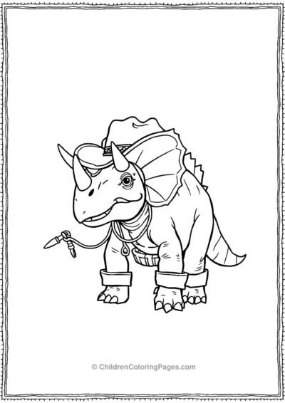 Triceratops-As-A-Cowboy Free PDF Printable