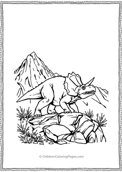 Triceratops-Exploring-A-Rocky-Mountain Free PDF Printable