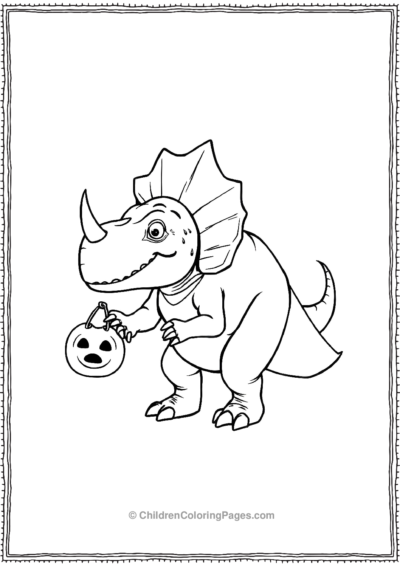 Triceratops-In-A-Haloween-Costume Free PDF Printable