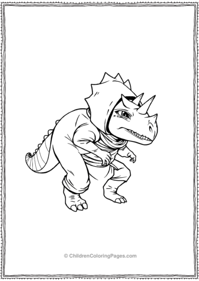 Triceratops-In-A-Ninja-Outfit Free PDF Printable