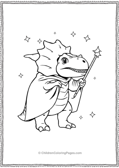 Triceratops-In-A-Wizard-Cloak Free PDF Printable