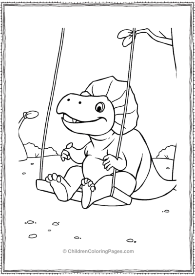 Triceratops-On-A-Swing Free PDF Printable