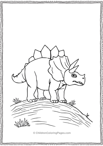 Triceratops-Simple Free PDF Printable