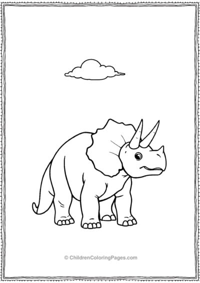 Triceratops-Standing-Proudly Free PDF Printable