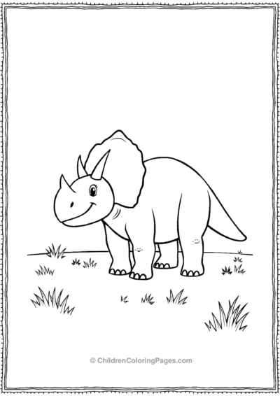 Triceratops-With-A-Friendly-Smile Free PDF Printable