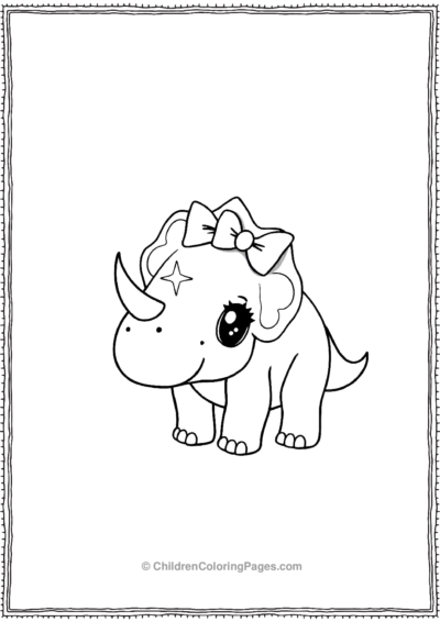 Triceratops-With-Big-Sparkling-Eyes Free PDF Printable