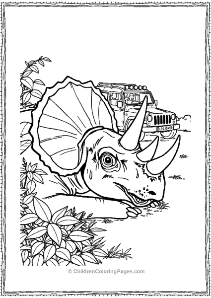 Triceratops At Rest Free PDF Printable