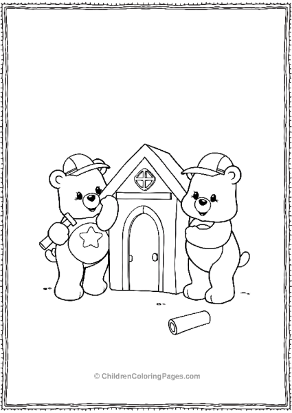 Two Bears Building A House Free PDF Printable