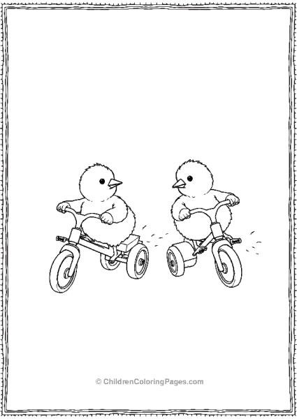 Two Chicks Racing Free PDF Printable