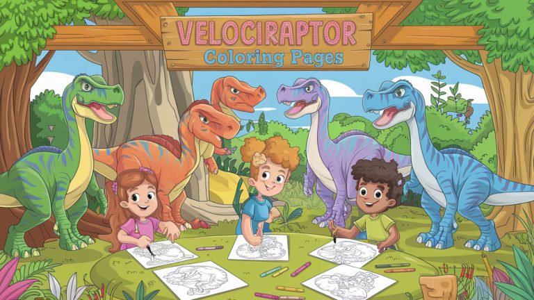 Velociraptor Coloring Pages