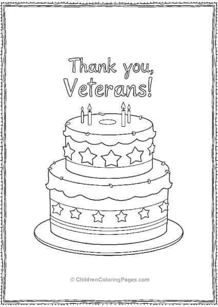 Veteran Day Cake Free PDF Printable