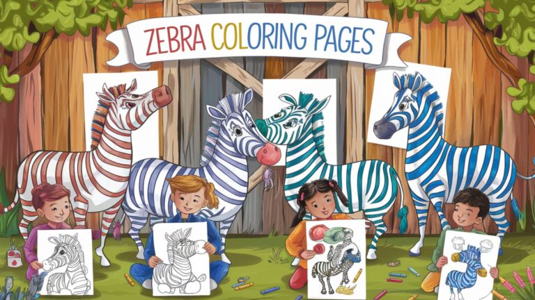 Zebra Coloring Pages