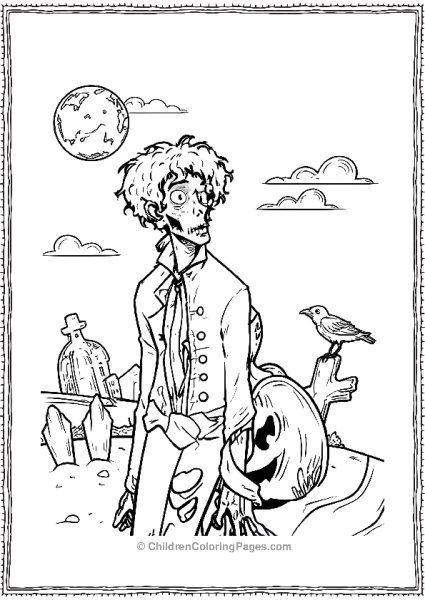 Zombie In A Graveyard In Hocus Pocus Free PDF Printable