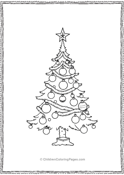 A Decorated Tree With Layered Ornaments Free PDF Printable