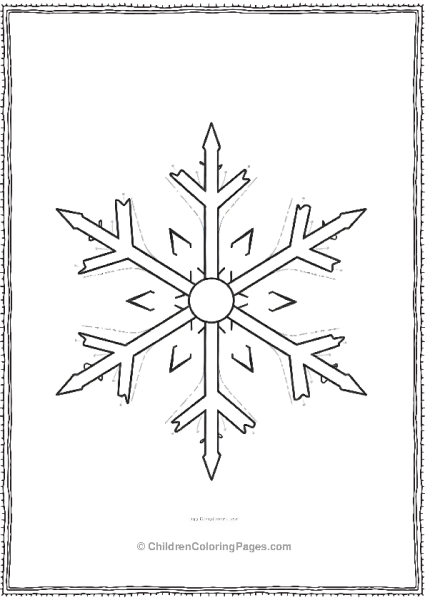 A Geometric Snowflake Free PDF Printable