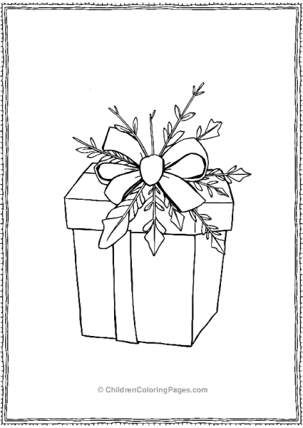 A Gift Box Tied With Holy Leaves Free PDF Printable