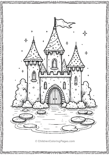 A Gingerbread House With A Moat Free PDF Printable