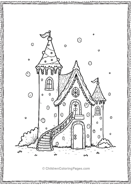 A Gingerbread House With A Spiral Staircase Free PDF Printable