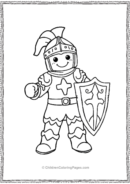 A Gingerbread Man Dressed As A Knight Free PDF Printable