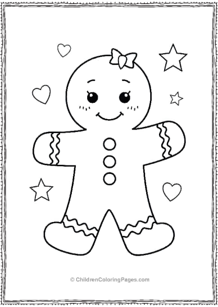 A Gingerbread Man Surrounded By Tiny Gingerbread Free PDF Printable