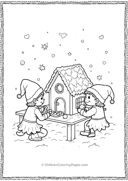 A Group Of Elves Gathered Around A Table Building Free PDF Printable