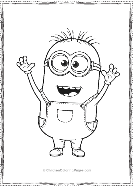 A Minion Doing A Silly Dance With One Leg Up Free PDF Printable