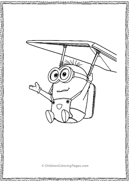 A Minion Hang Gliding In The Sky Free PDF Printable