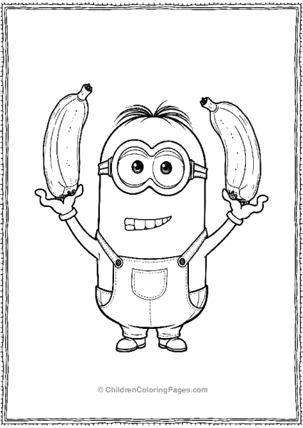 A Minion Juggling Three Bananas With A Playful Smile Free PDF Printable