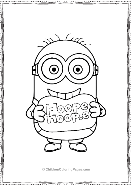 A Minion With A Mischievous Smile Holding A Whoopie Cushion Free PDF Printable