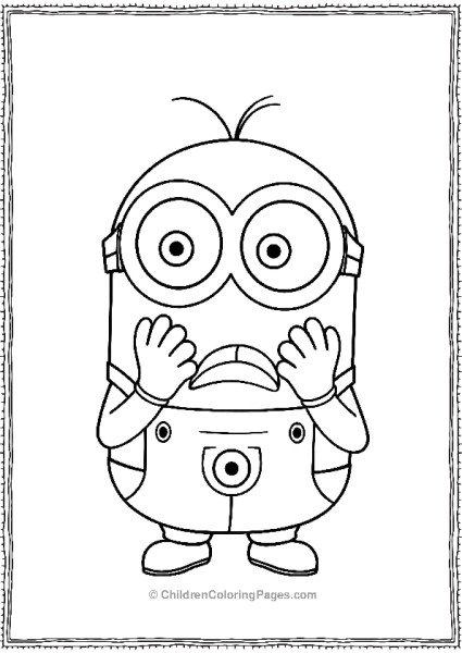 A Minion With A Surprised Expression Free PDF Printable