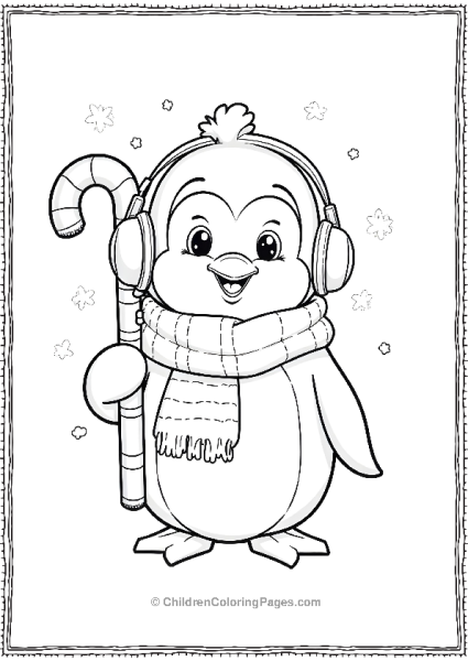 A Penguin Dressed In A Scarf Free PDF Printable