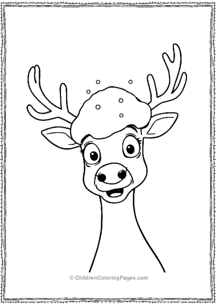 A Reindeer Looking Shocked As A Snowball Splats On Him Free PDF Printable