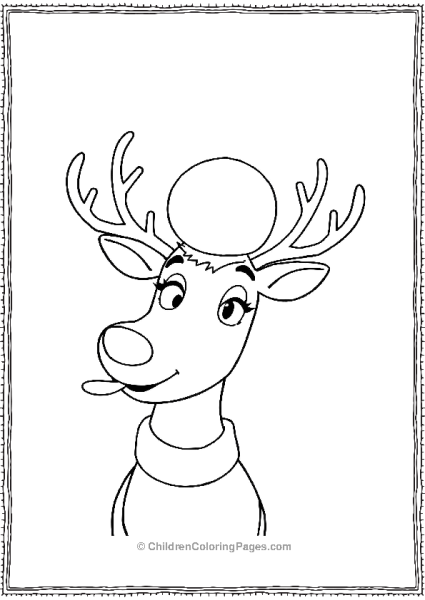 A Reindeer With Crossed Eyes And Its Tongue Sticking Out Free PDF Printable