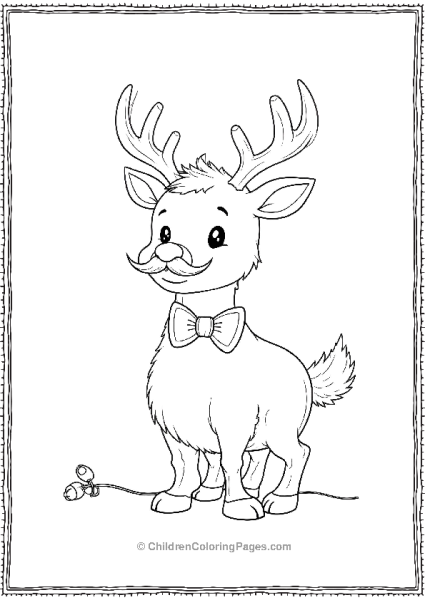 A Reindeer With A Mustache Free PDF Printable