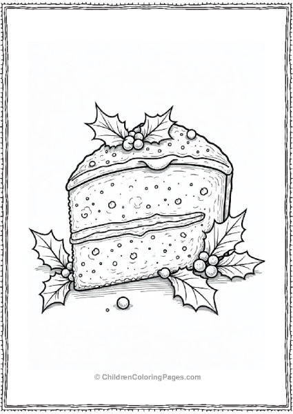 A Slice Of Fruit Cake Free PDF Printable