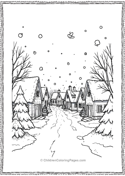 A Snowy Village Free PDF Printable