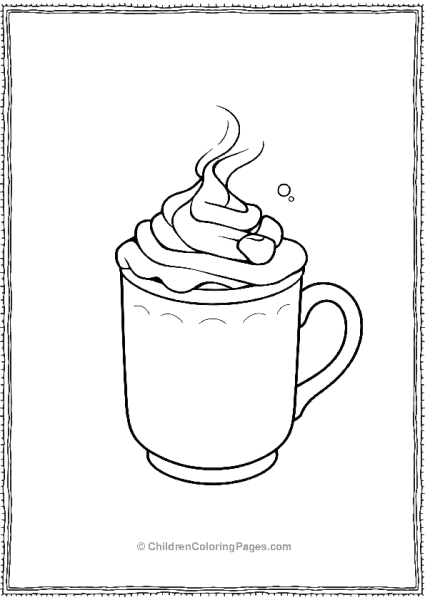 A Steaming Mug Of Hot Coco Free PDF Printable