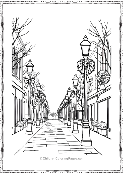 A Street With Victorian Decorations Free PDF Printable