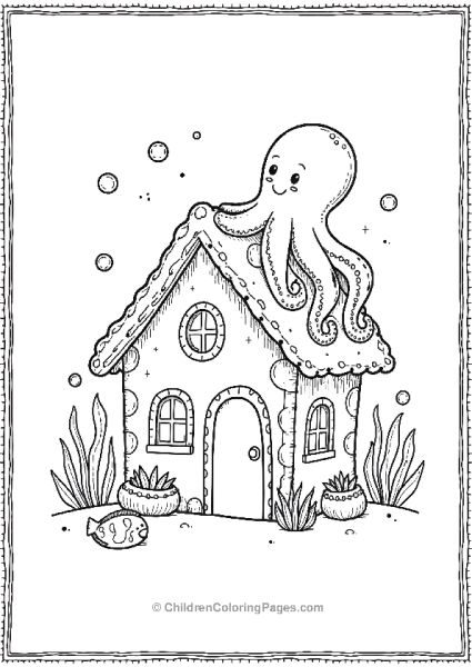 A Whimsical Underwater Gingerbread House Free PDF Printable